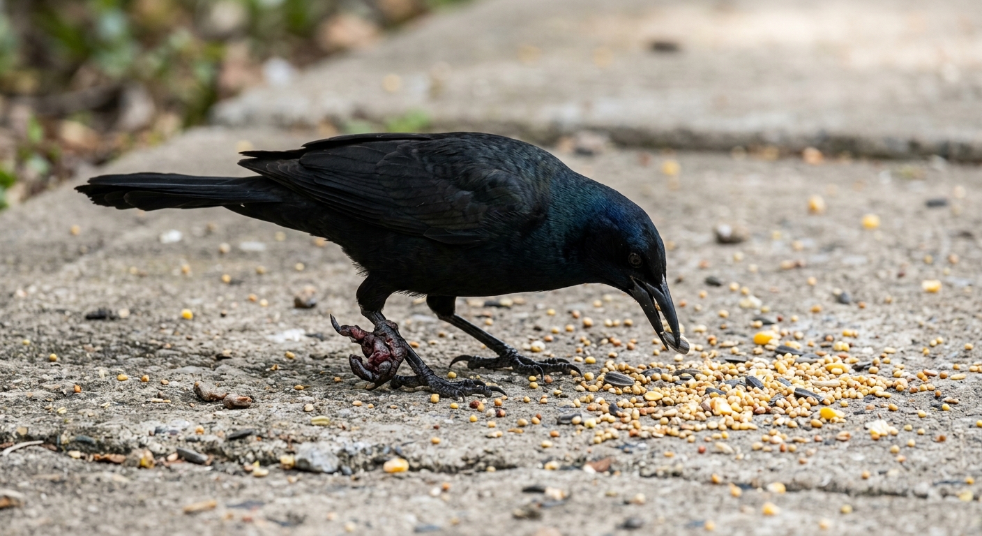 Bird with mangled leg .jpg